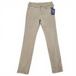PRPS Goods Le Sabre Slim Straight Jeans 32x32 Beige Stretch Denim NWT